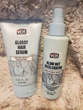 V05 Blow Out Accelerator & Glossy Hair Serum 5 fl oz Shine Smoothing Anti-Frizz
